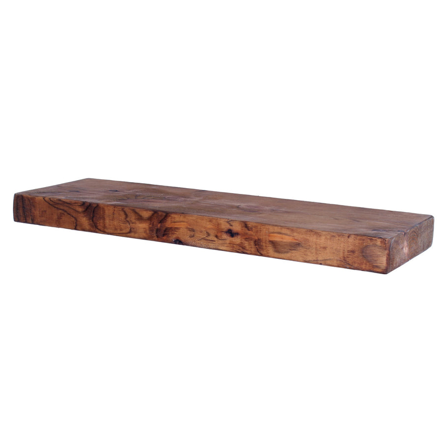 Rustic Crest and Weave pine garden shelf with a chunky 220 × 40mm profile