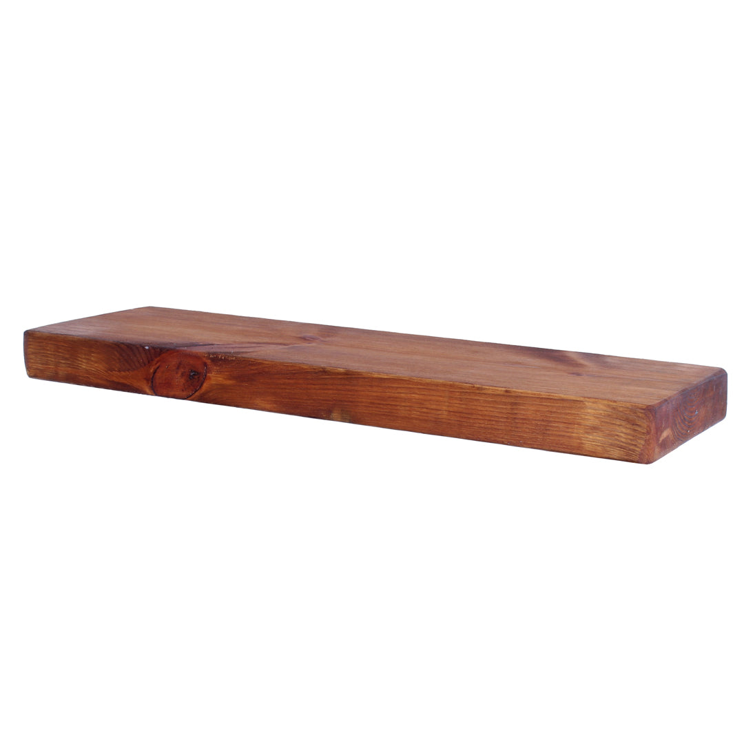 Rustic Crest and Weave pine garden shelf with a chunky 220 × 40mm profile