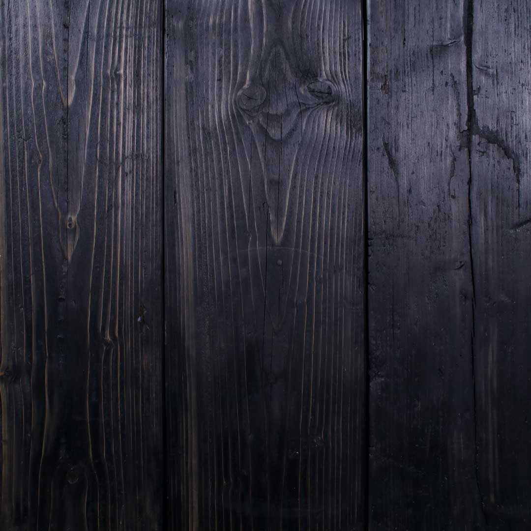Rustic reclaimed scaffold-board stool with a 440mm square top
