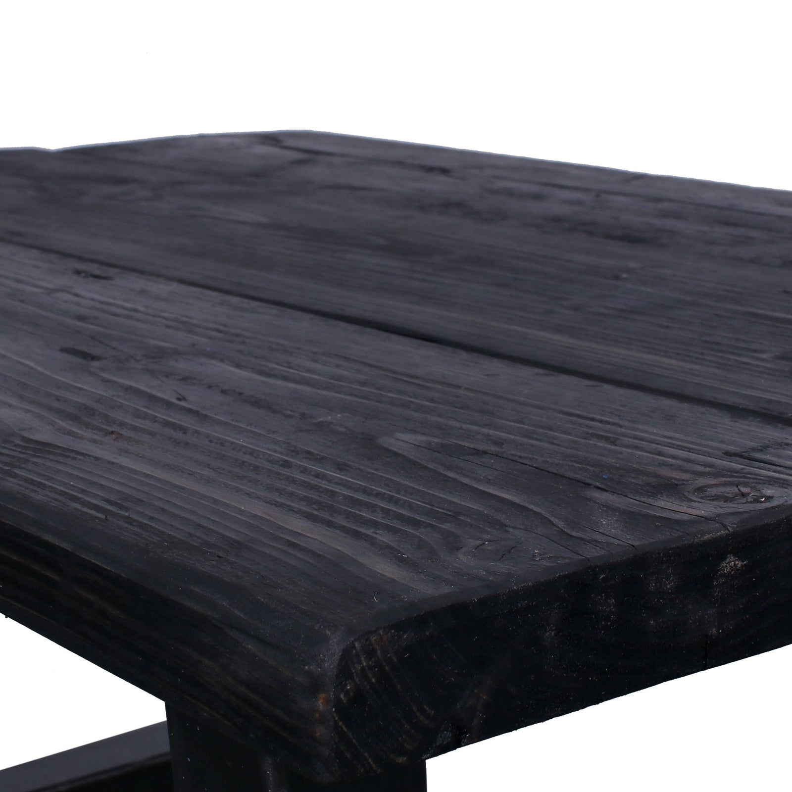 Rustic reclaimed scaffold-board stool with a 440mm square top